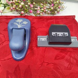 2X EK Success Whale Daffodil & Edge Continuous Border Paper Craft Punches